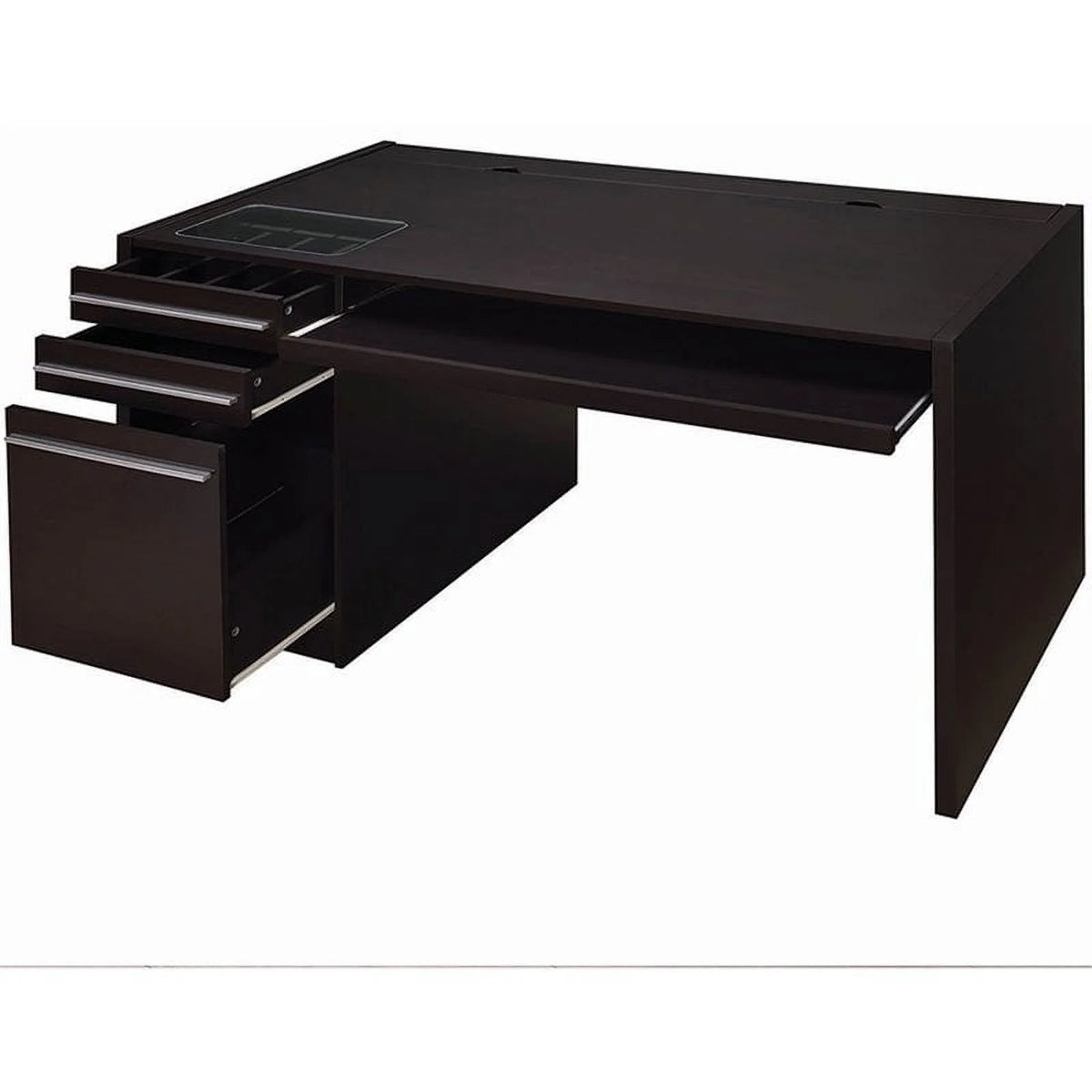 Cappuccino Computer Desk with Drawers O204