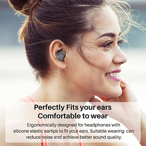Matte Black Hybrid Active Noise Cancelling Wireless Earbuds B308
