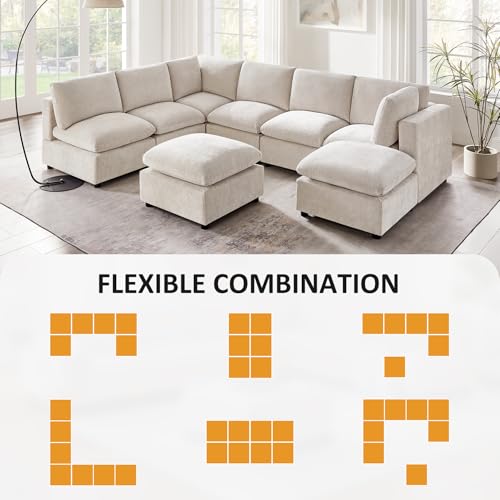 Modular Sectional Sofa with Ottoman Z668264
