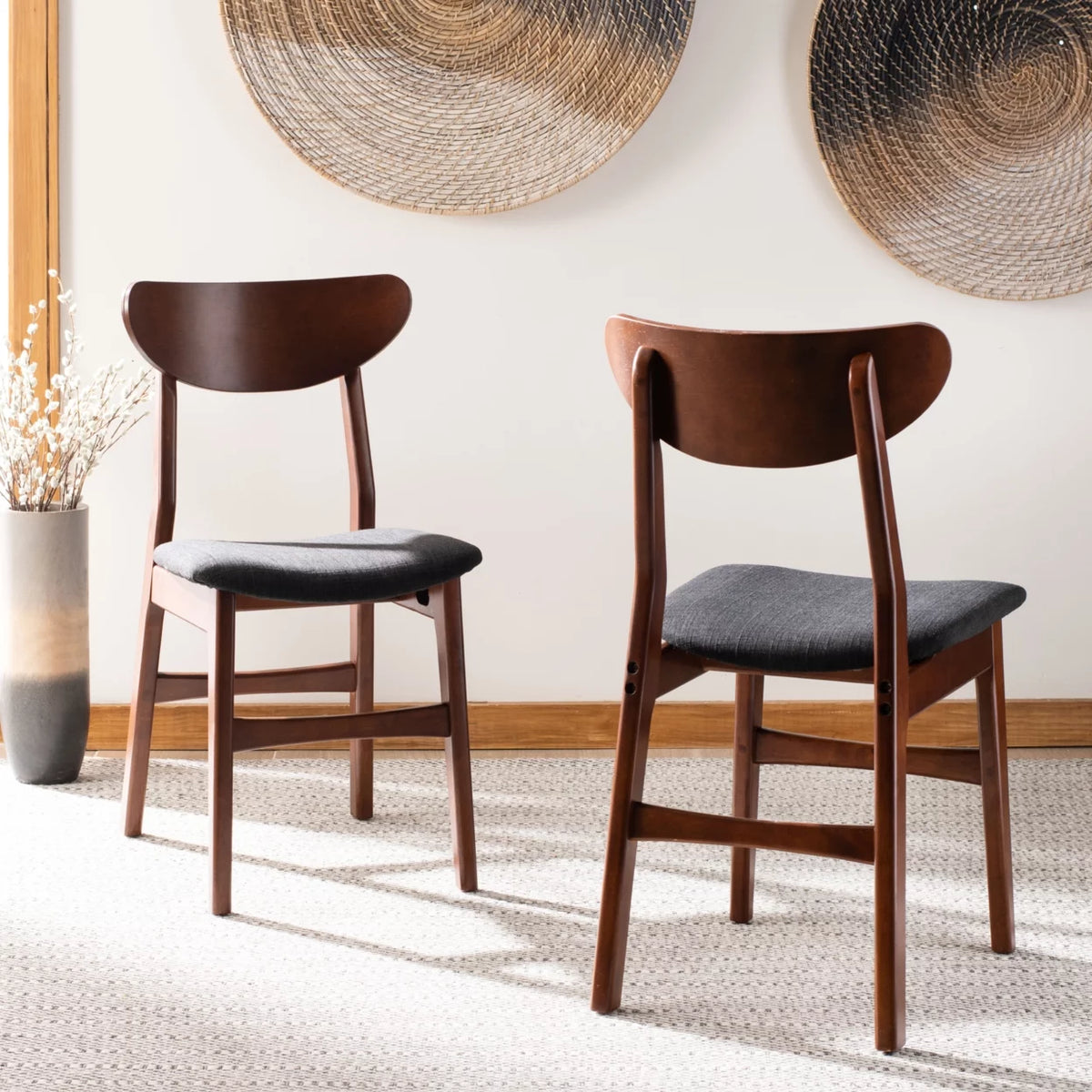 Cherry Black Set of 2 Dining Chair I895783