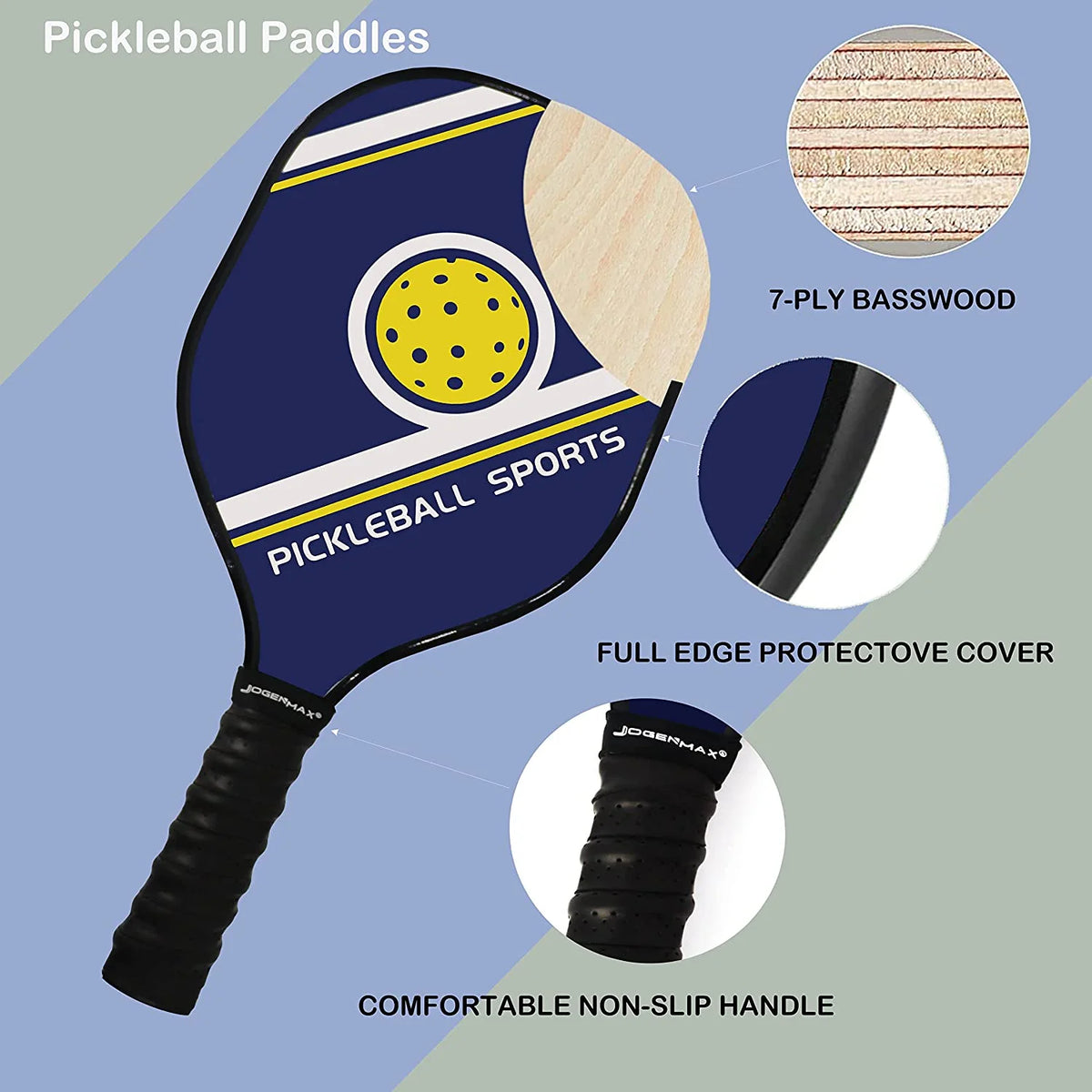 Pickleball Set of 4 with Balls E308136