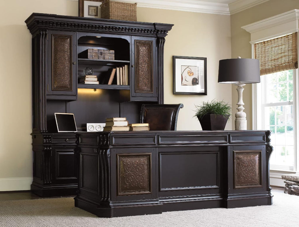 Black Computer Credenza Desk R696