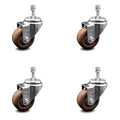 3 inch High Temp Glass Filled Nylon Swivel Caster Set P643
