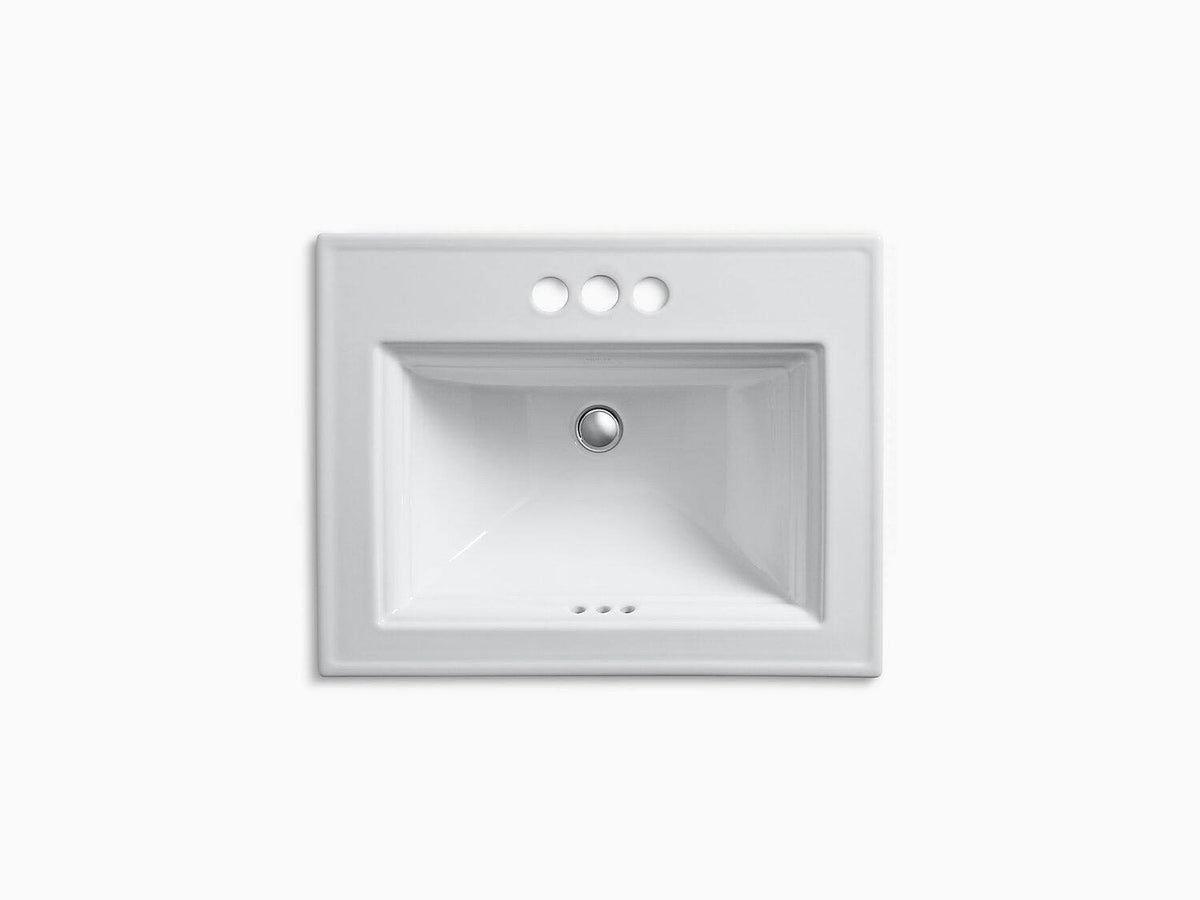 Cashmere Drop-In Bathroom Sink with 4 In. Centerset Faucet Holes M96986