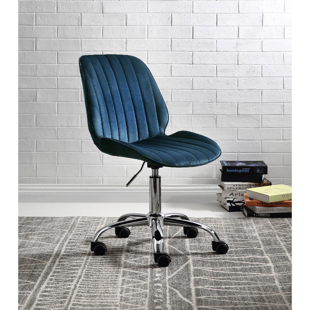 Twilight Blue Velvet Office Chair B918