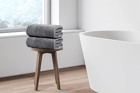 Pack of 4 Extra Large 100% Cotton Bath Towels 30 x 60 Inches Dark Grey P3019