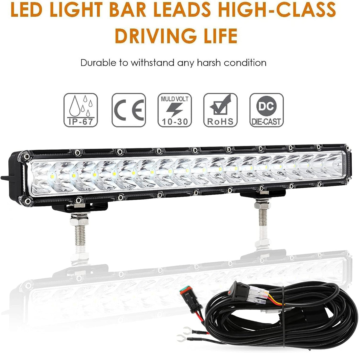 14 Inch 60W Single Row LED Light Bar P80110