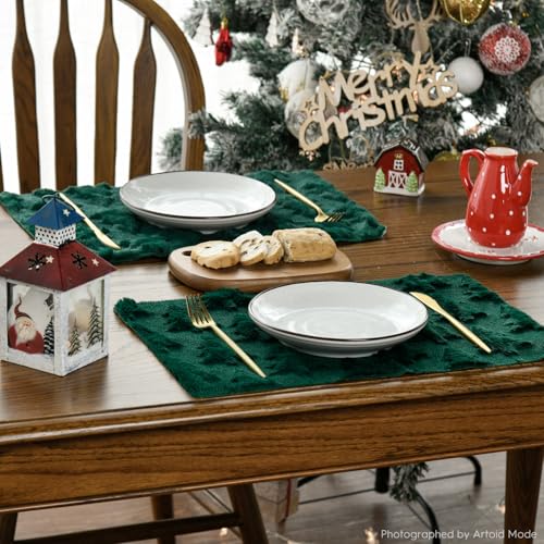 Green Christmas Placemats Set of 4 N478819