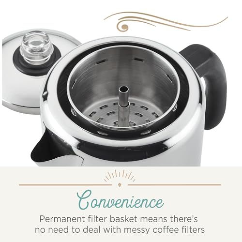 Stainless Steel Coffee Percolator - 8 Cup I1708