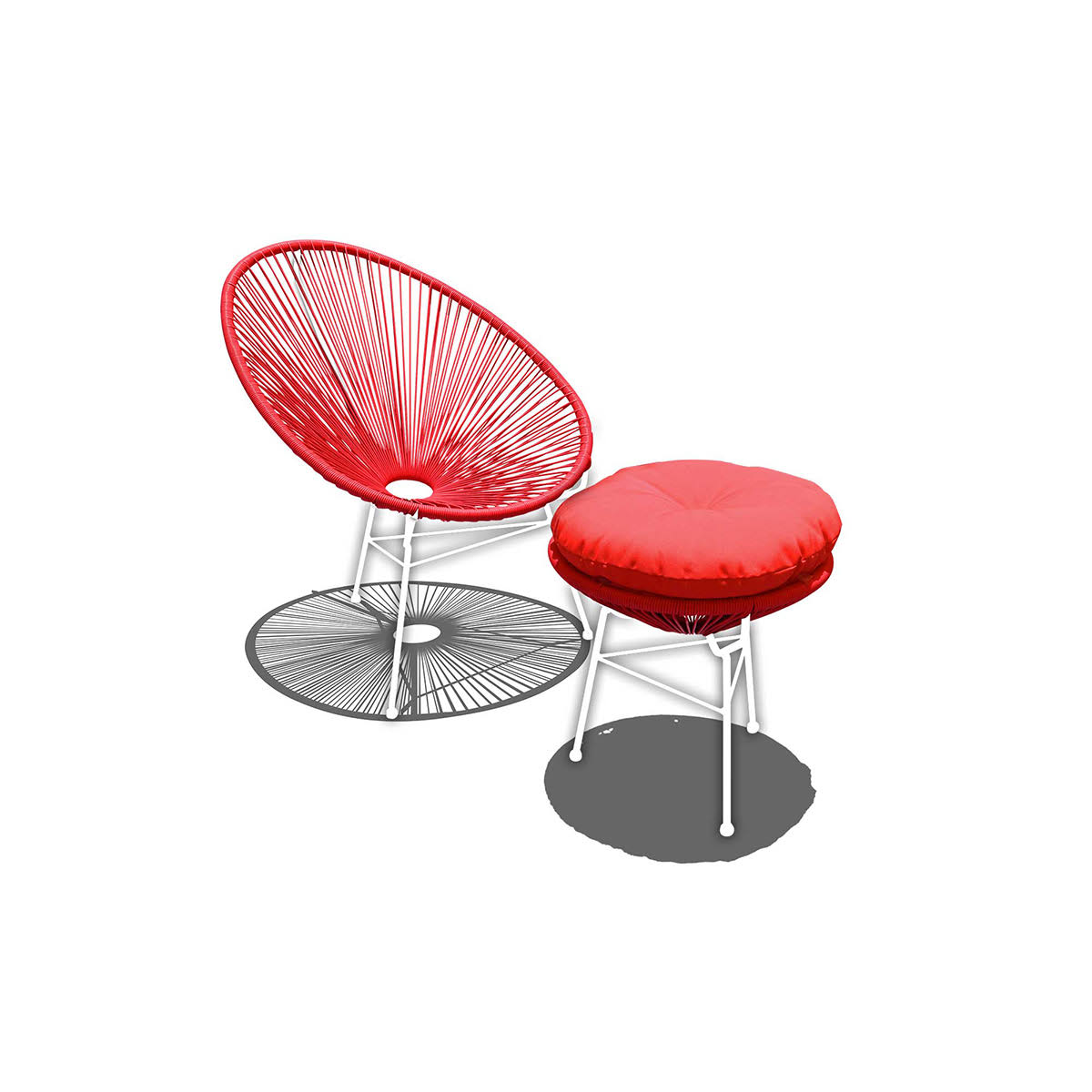 Jet Black 3-Piece Chat Set B444956