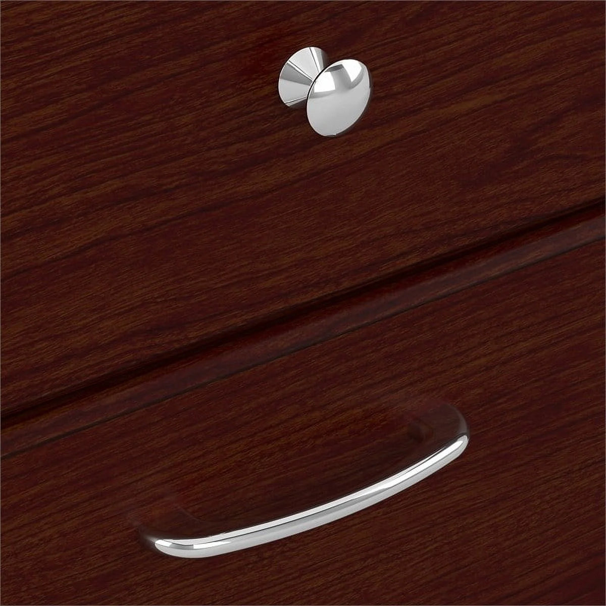 60" Harvest Cherry L Shaped Wood Computer Desk Y2105