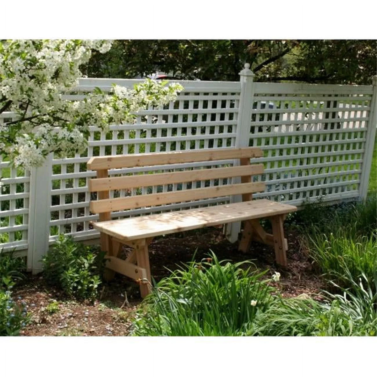 Cedar 4 ft. Backed Bench B397