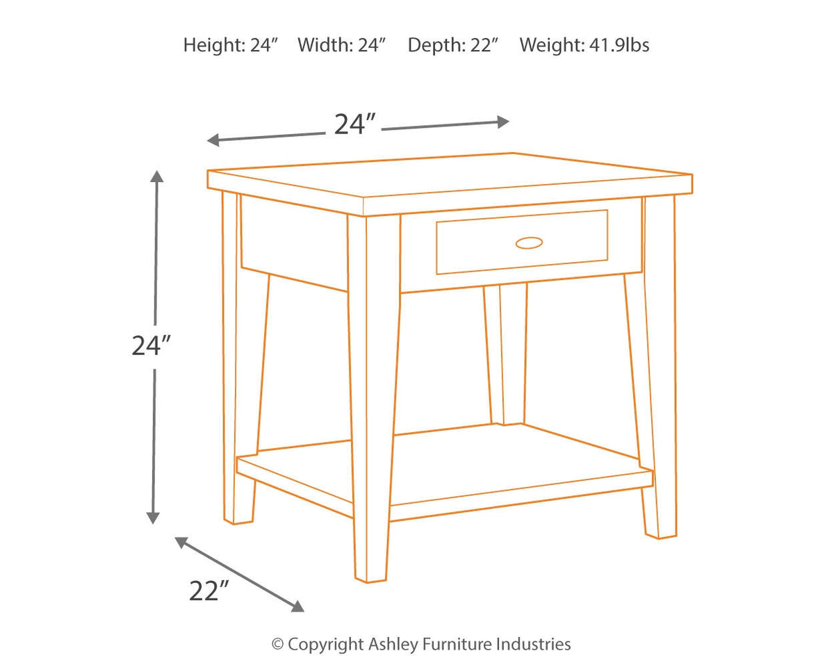 Rectangular End Table K333
