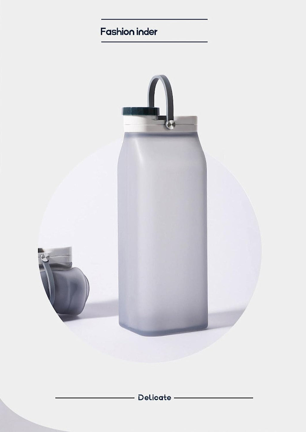 600ml Silicone Collapsible Water Bottle T481320