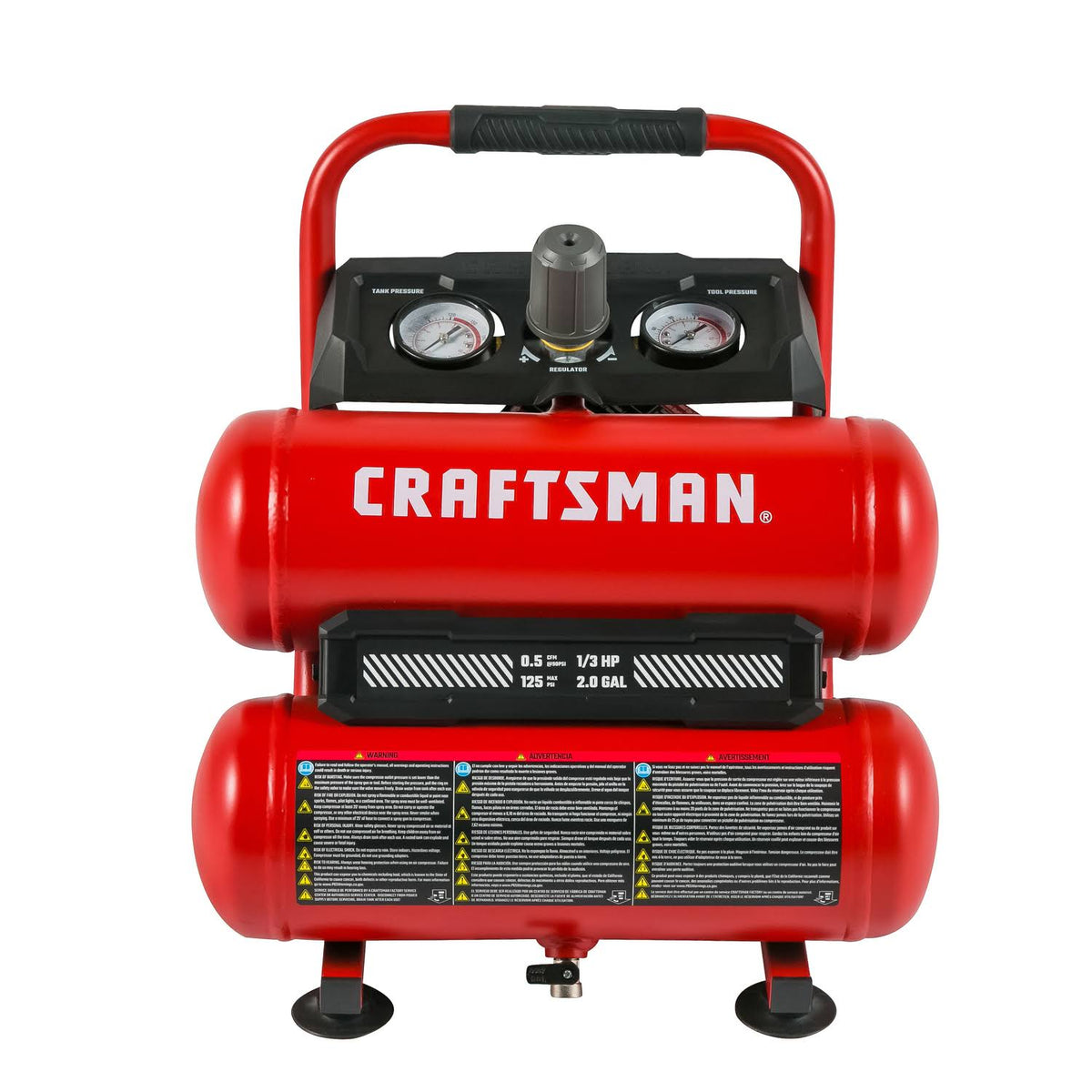 2 Gal Twin Stack Portable Air Compressor 125 PSI X517763