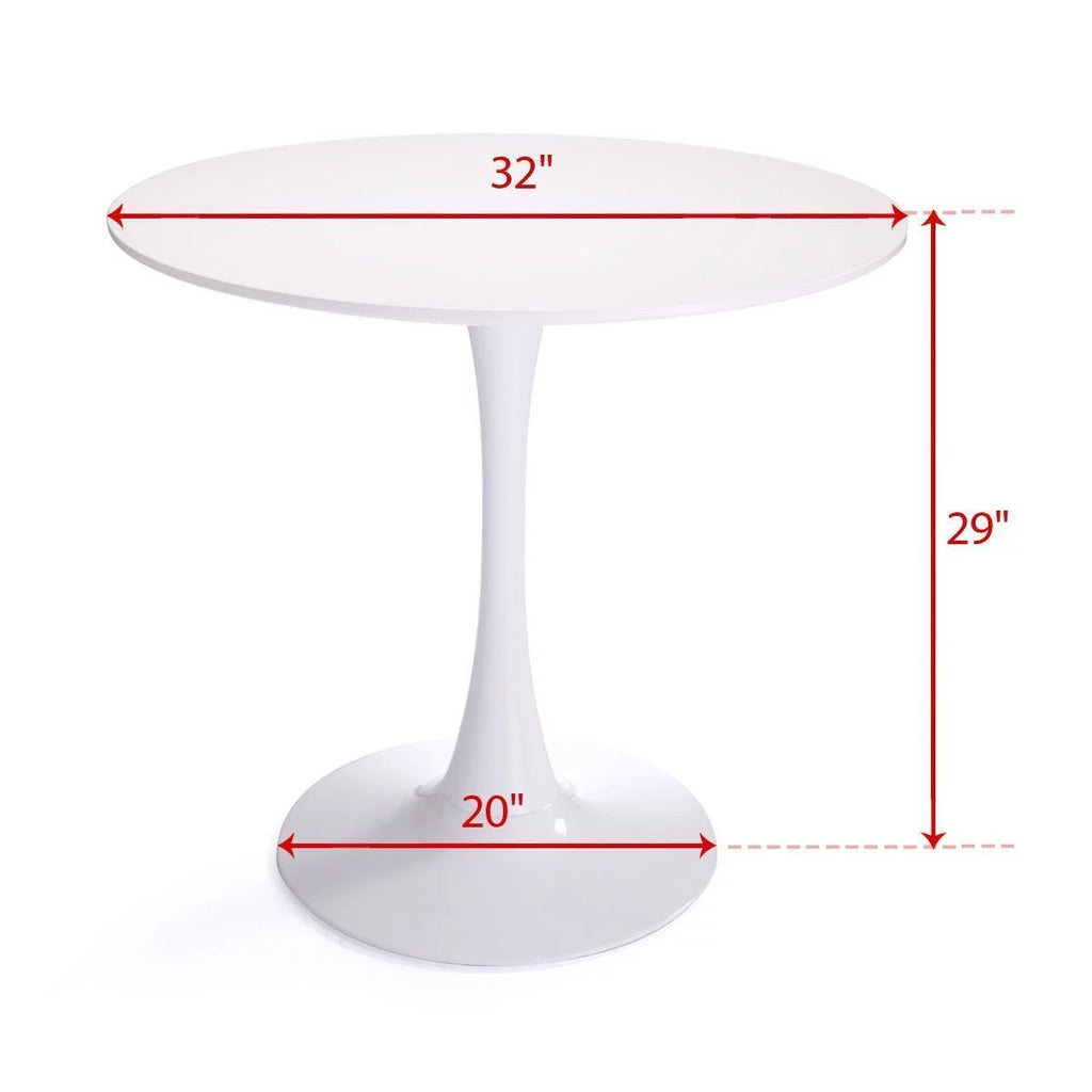 Round Pedestal Dining Table White K117382