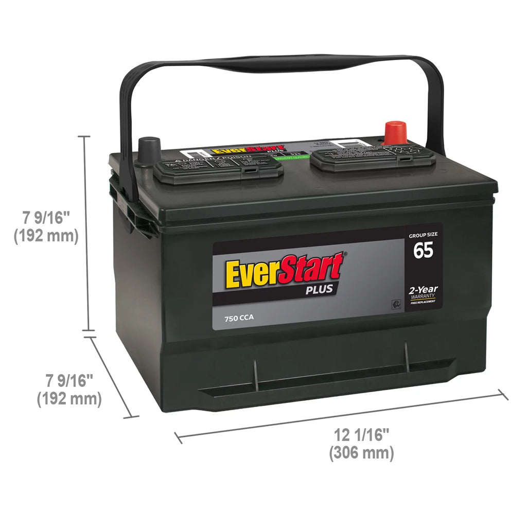 Group Size 65 12 Volt 750 CCA Lead Acid Automotive Battery T375