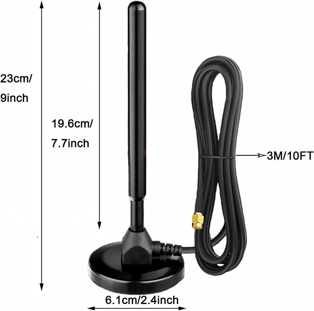 Waterproof 5.8dBi Magnet Base 915MHZ LoRa Gateway Antenna with 10FT Cable Pack of 2 T359996