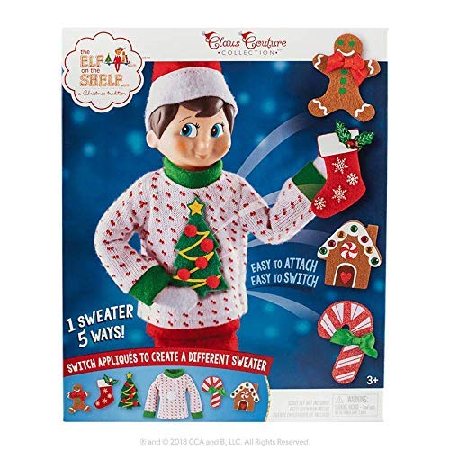 Blue Eyed Boy Elf Doll with 5 Velcro X-Mas Accessories K6548