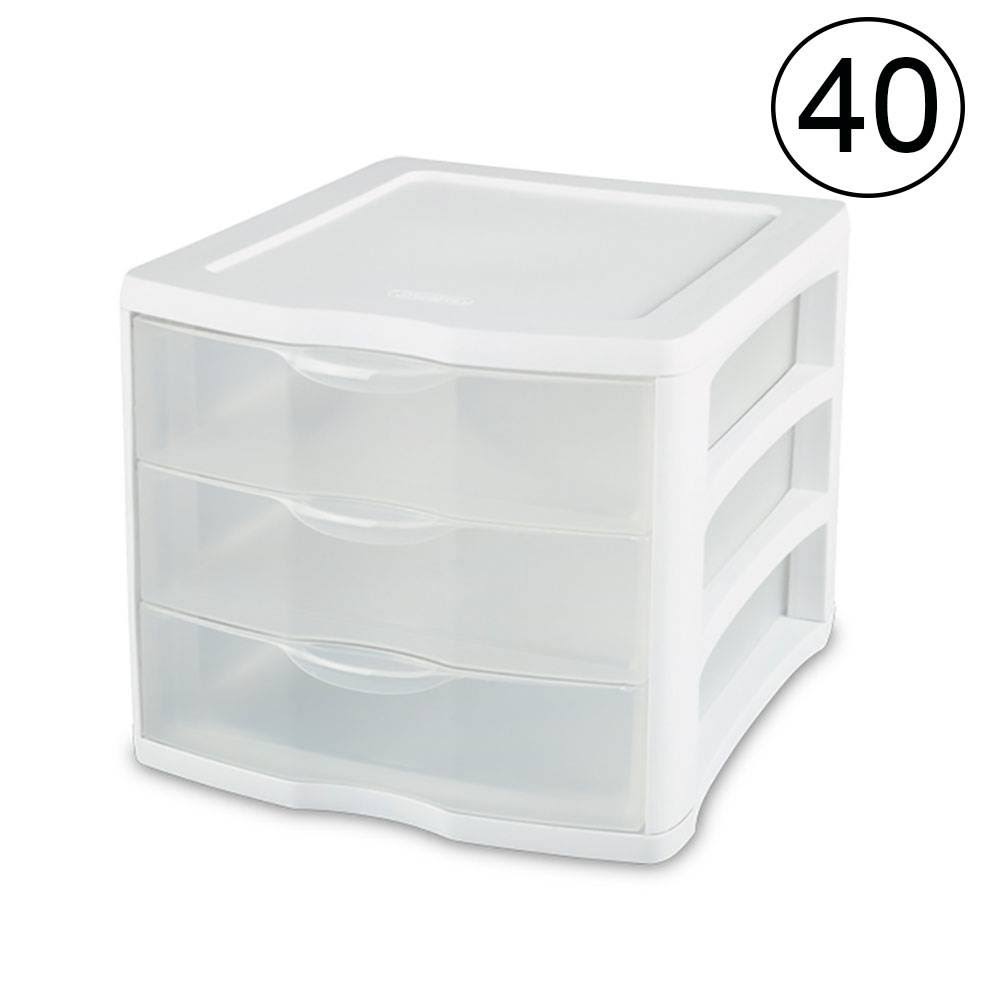 3 Storage Drawer Organizer Cabinet (40 Pack) P4618