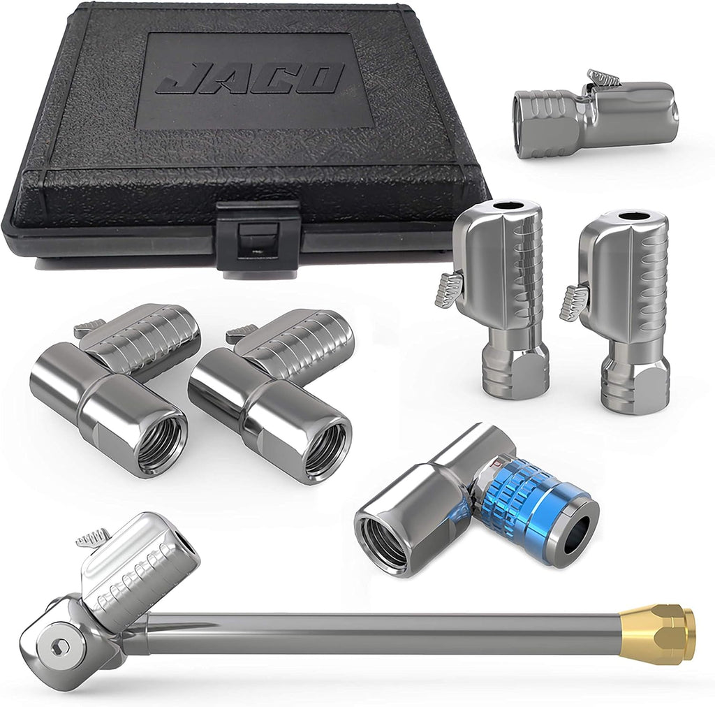 Set of 7 Open Flow Tire Air Chuck Kit T12747