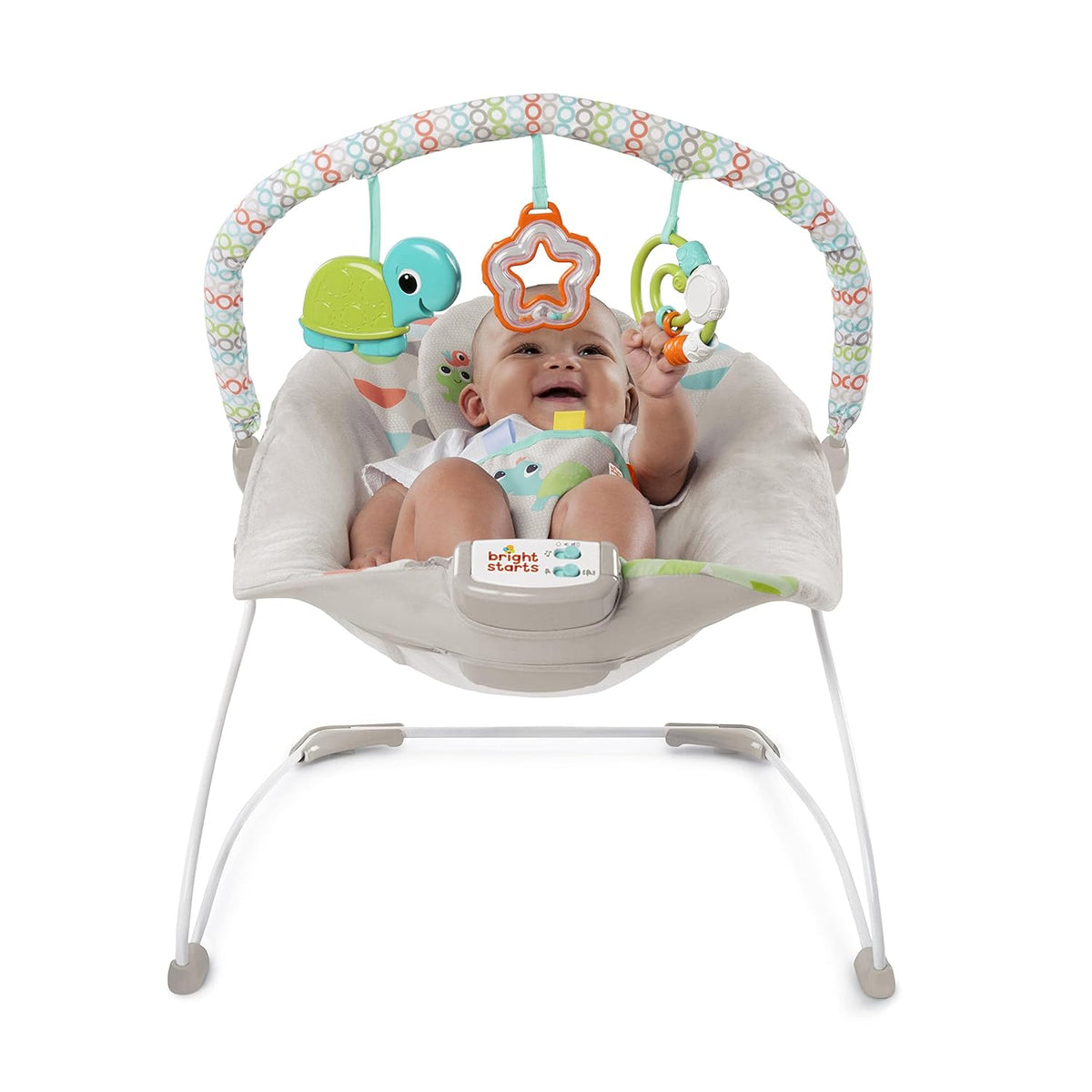 Baby Bouncer Infant Seat with Vibrations, Music, Removable Toy Bar L28866