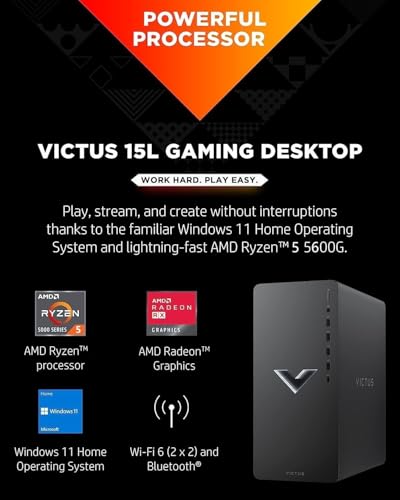 Mica Silver Gaming Desktop, AMD Ryzen 5 5600G, 32GB RAM, 1TB SSD V1563