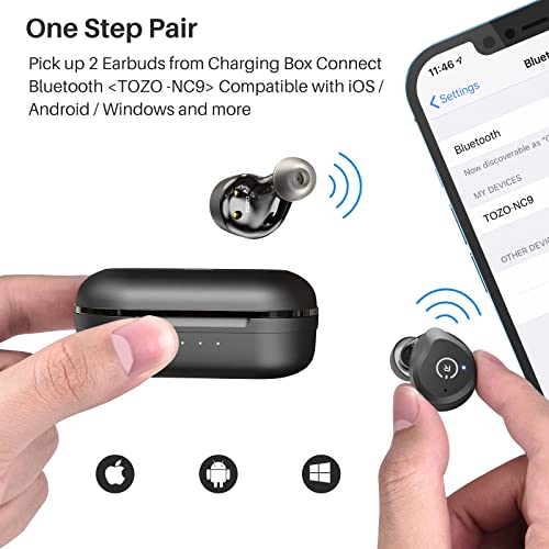 Matte Black Hybrid Active Noise Cancelling Wireless Earbuds B308