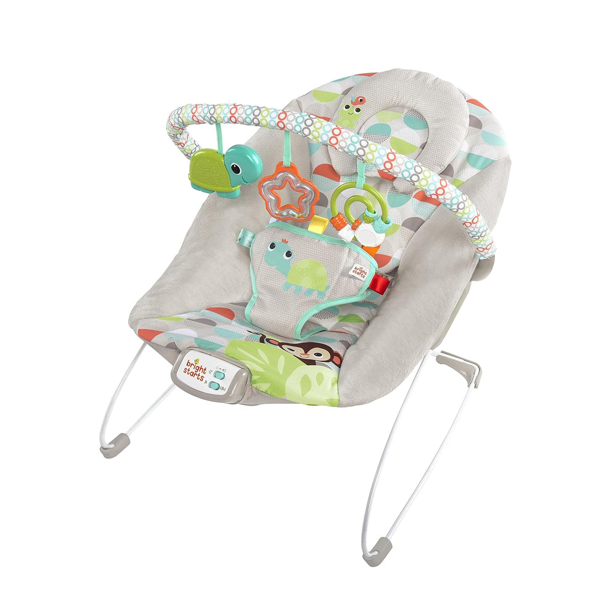 Baby Bouncer Infant Seat with Vibrations, Music, Removable Toy Bar L28866