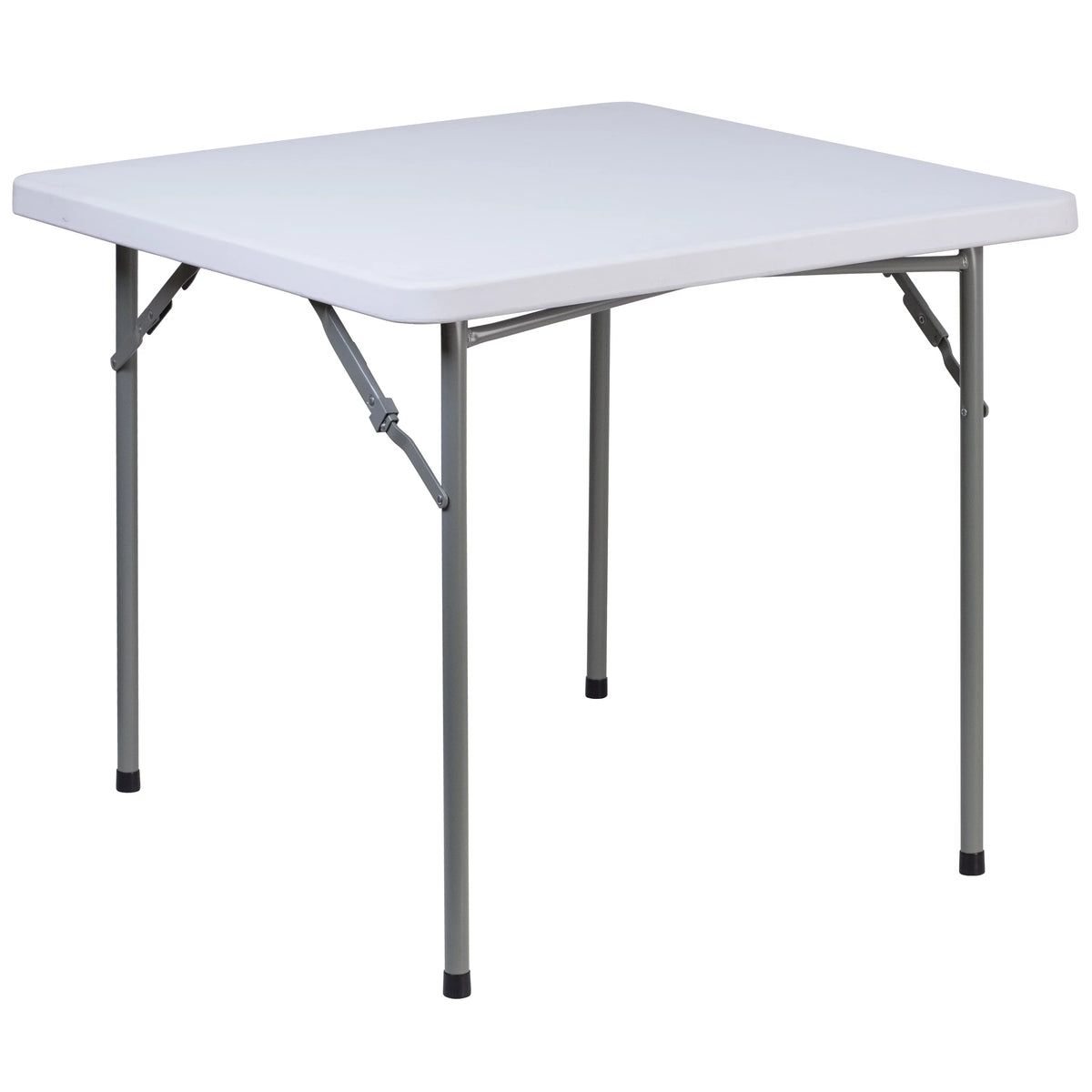 2.81-Foot Square Granite White Plastic Folding Table N153