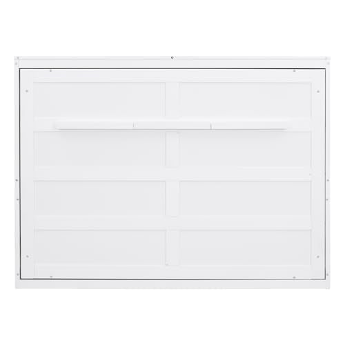 White Solid Wood Queen Size Foldable Platform Bed Q607091