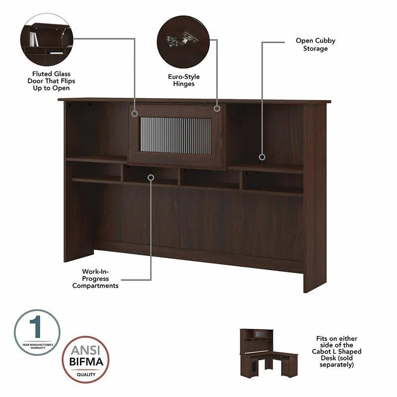 Modern Walnut Desk Hutch R7603
