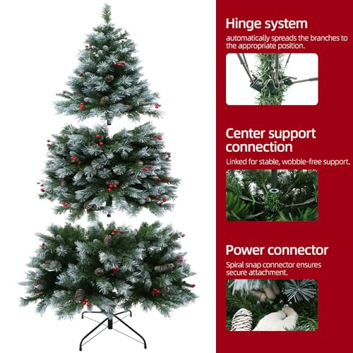 2ft Pre Lit Artificial Mini Christmas Tree with 50 Warm LED Lights G2326