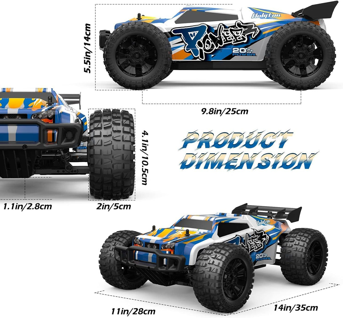 Remote Control Car 1:10 Scale 4WD Off Road Monster Truck D849