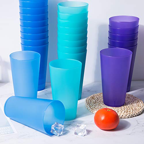 32 oz Plastic Tumblers Set of 6, Assorted Colors I663104