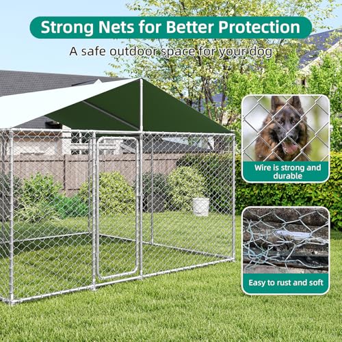 120IN Heavy Duty Outdoor Dog Kennel with Waterproof Cover N494974