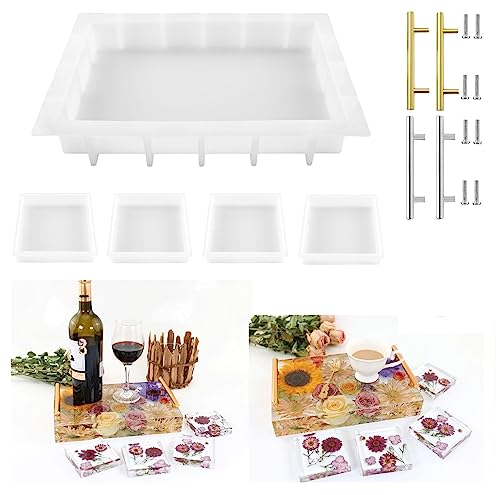 Resin Tray Molds Silicone, 13.5" Large Rectangle Deep Tray Resin Mold U85114