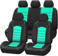 Air Mesh Car Seat Covers Full Set Breathable Airbag Compatible Water Blue T301347
