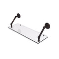 24 inch Matte Black Floating Glass Shelf L2044