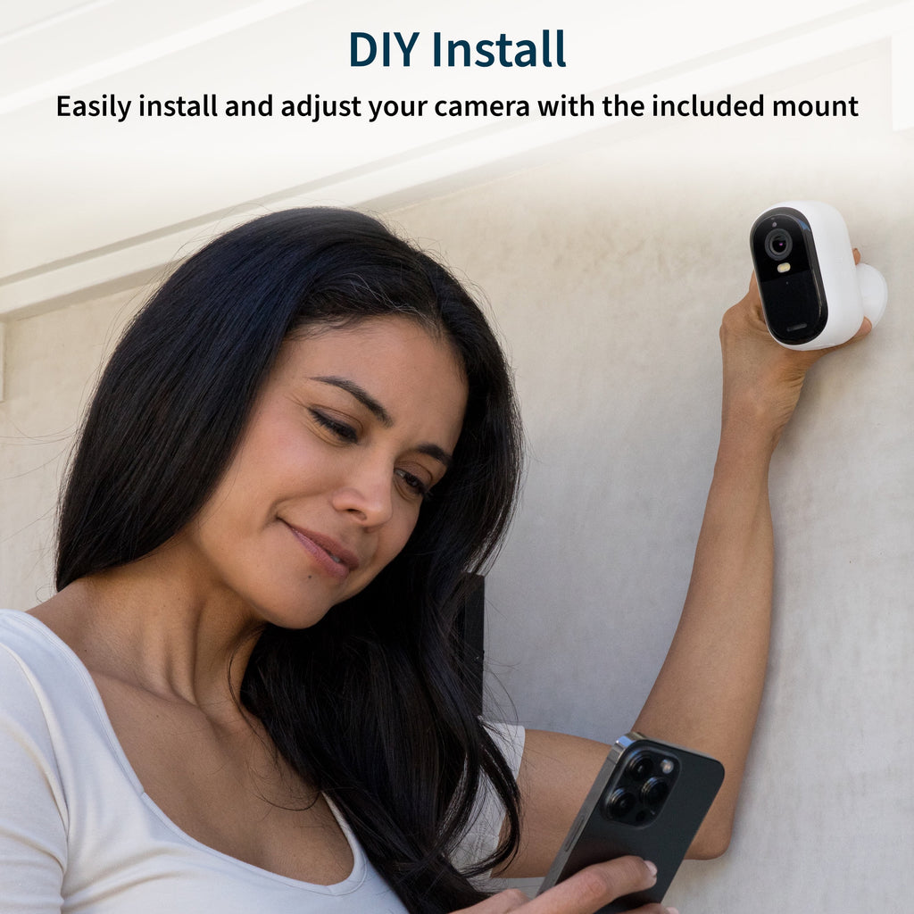 White 2K Wireless Outdoor Security Camera 3 Cam Z109298