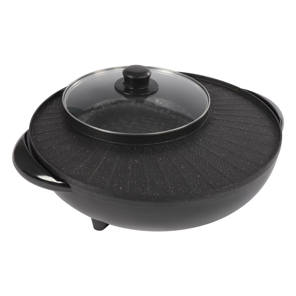 2 in 1 Electric Hot Pot Grill Cooker 1350W H93656