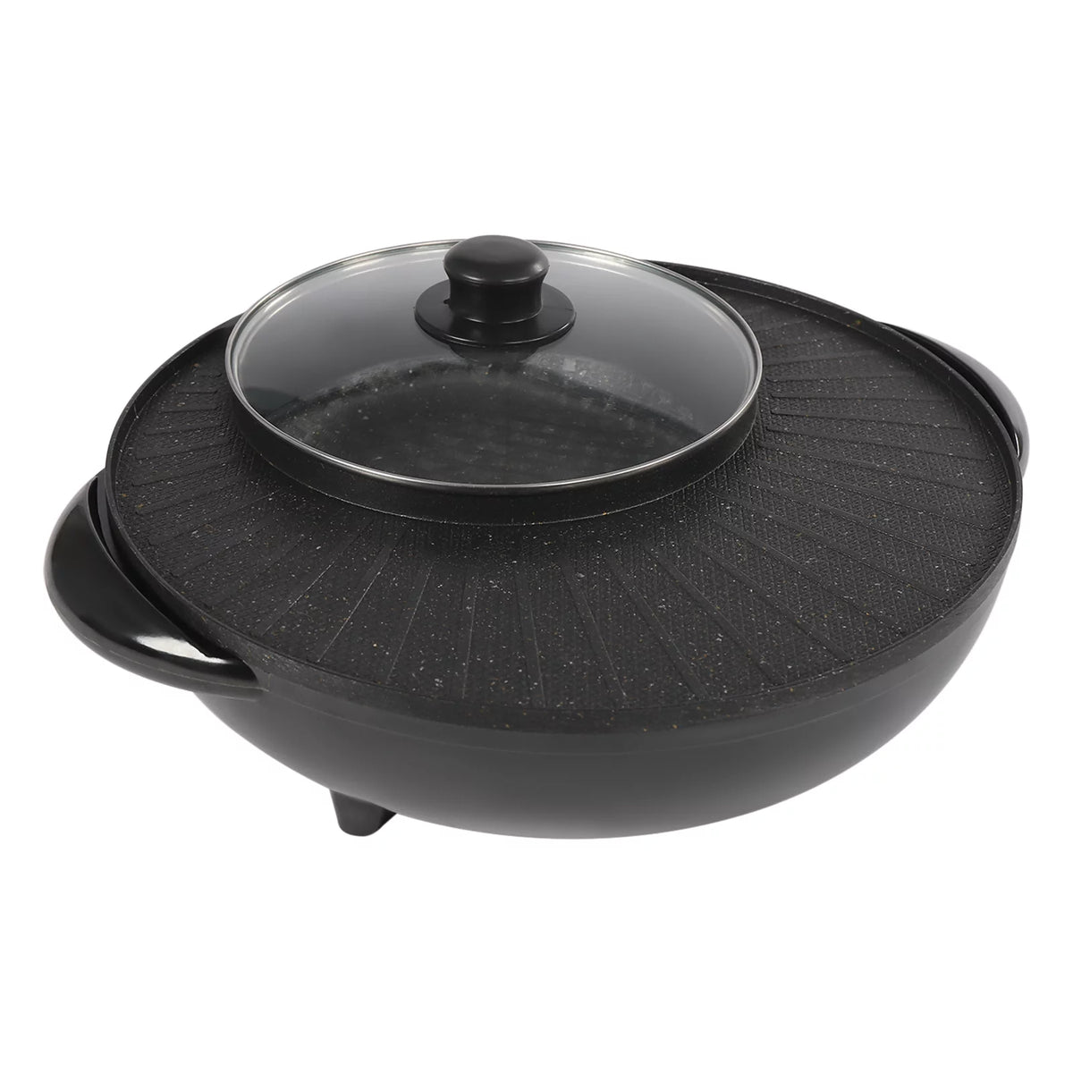 2 in 1 Electric Hot Pot Grill Cooker 1350W H93656