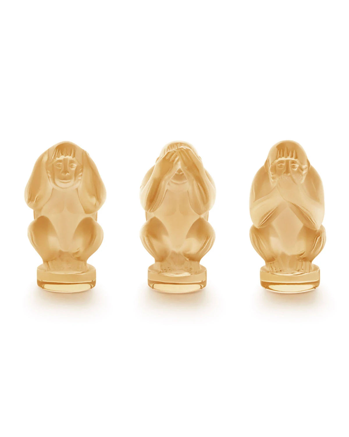 Three Wise Monkeys Gold Luster Set L5110
