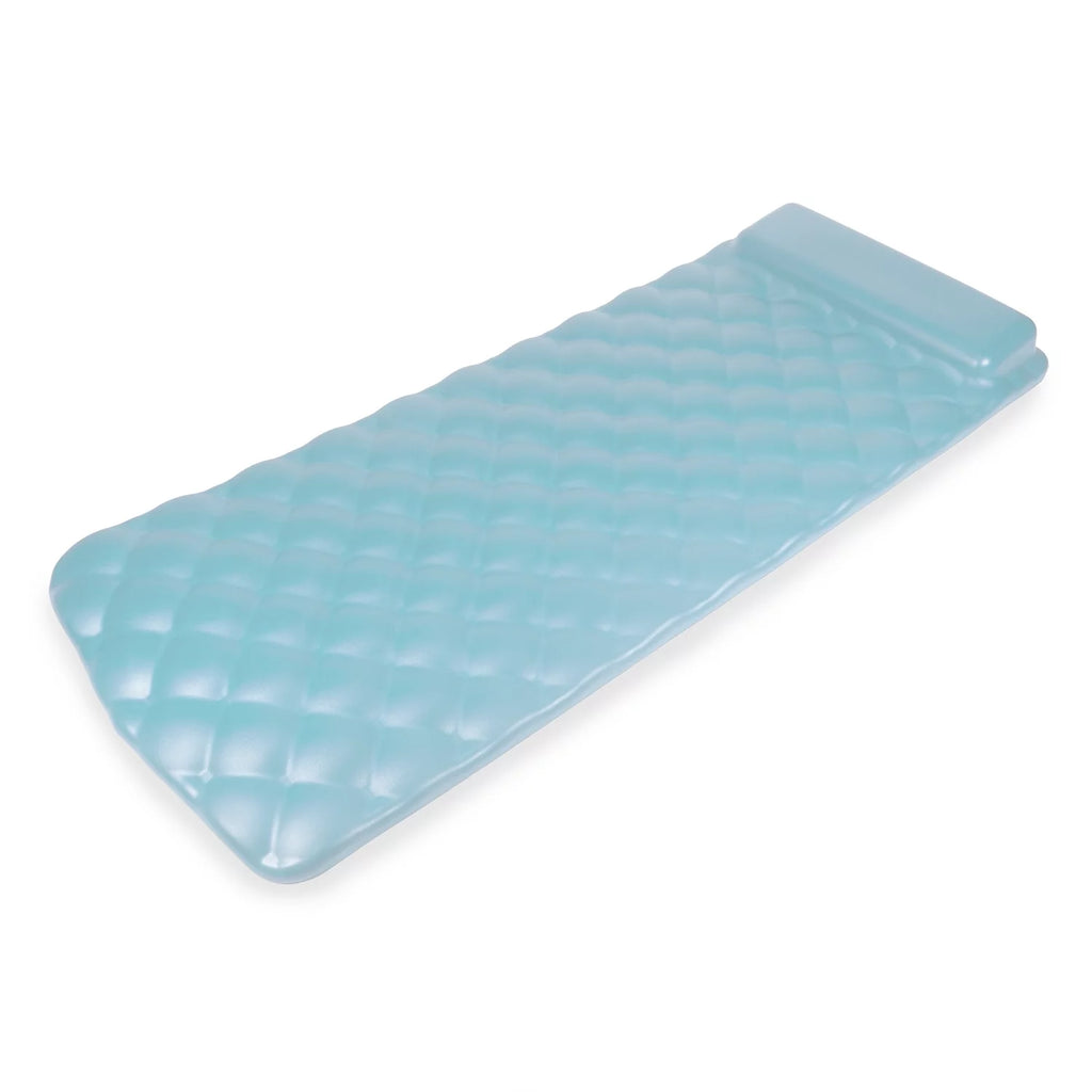 72 Inch Portable Roll Up Foam Floating Mat with Oversized Pillow I4247