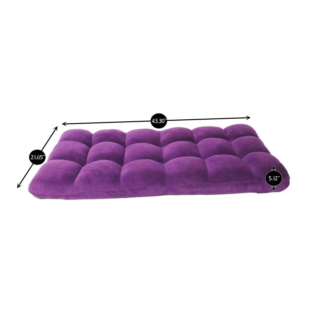 Purple Microfiber Quilted Recliner Chair D84499