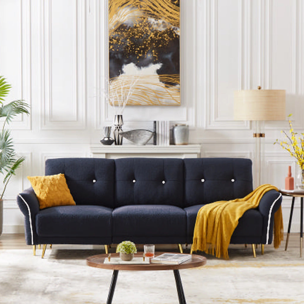 Blue Modular Sectional Sofa with Chaise W489