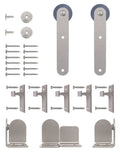 Satin Nickel Barn Door Round Rail B3123