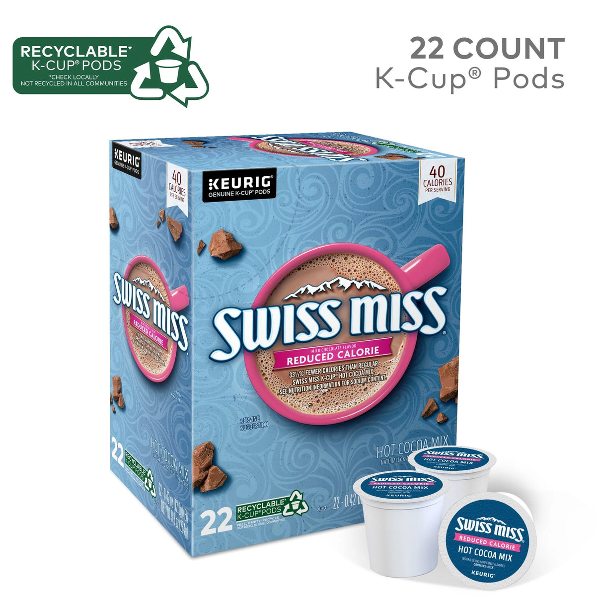 Reduced Calorie Hot Cocoa K-Cup Pods 22 Ct D13287