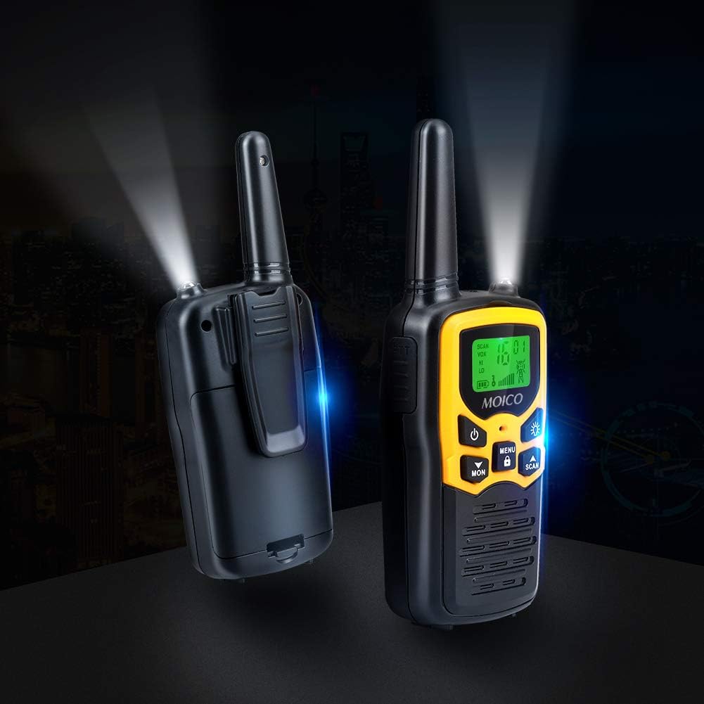 Yellow 4 Pack Walkie Talkies with 22 FRS Channels T856281