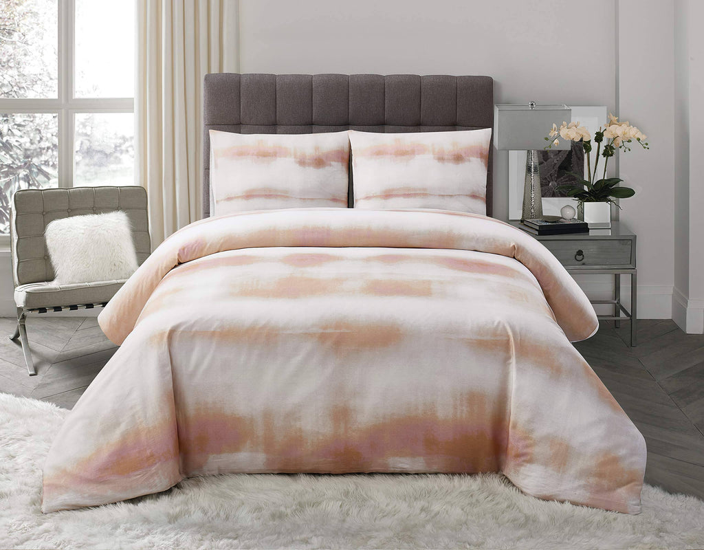 White Tan Full/Queen Duvet Cover Set R916